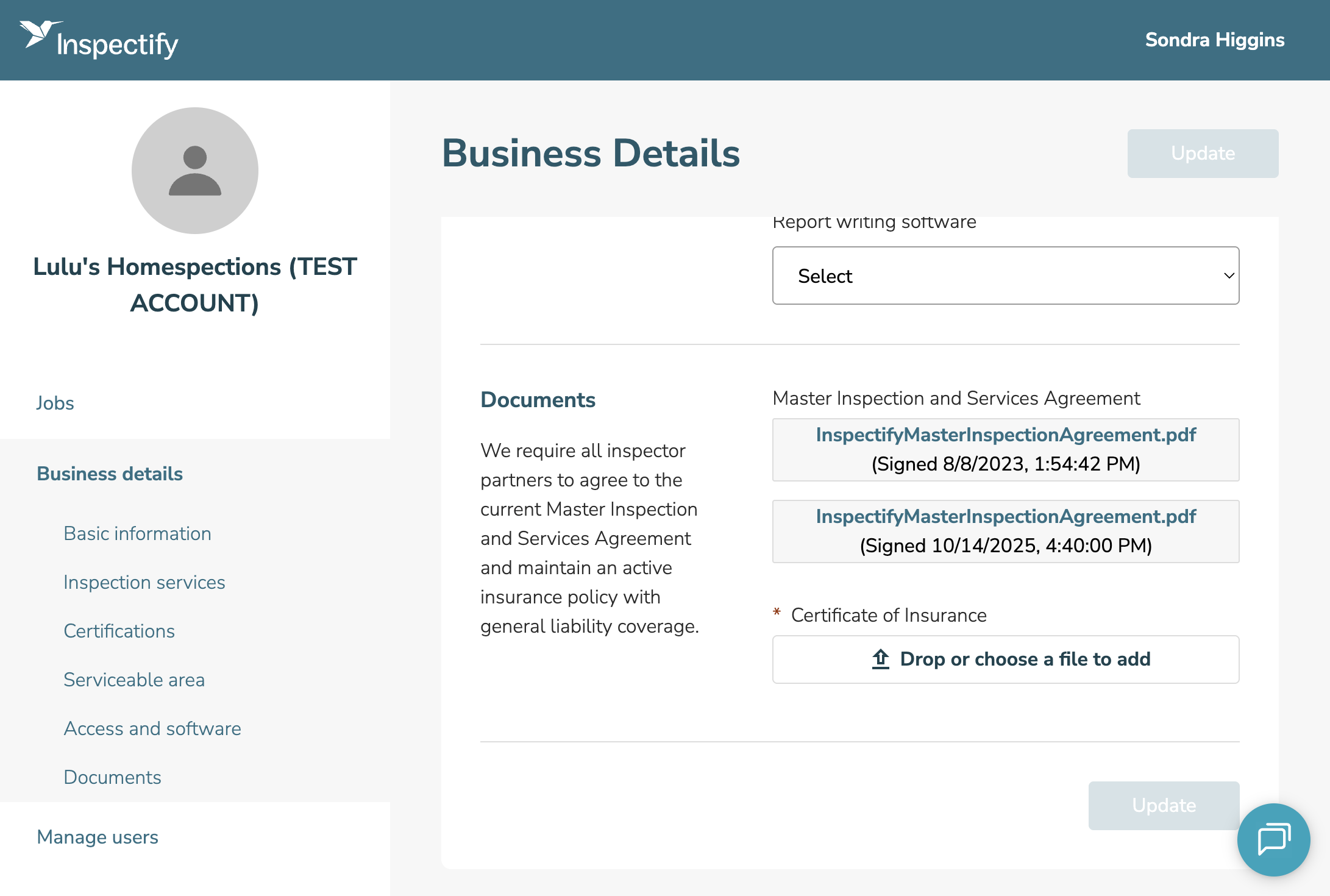 Confirm that the MISA agreement you signed has been added to your dashboard.
