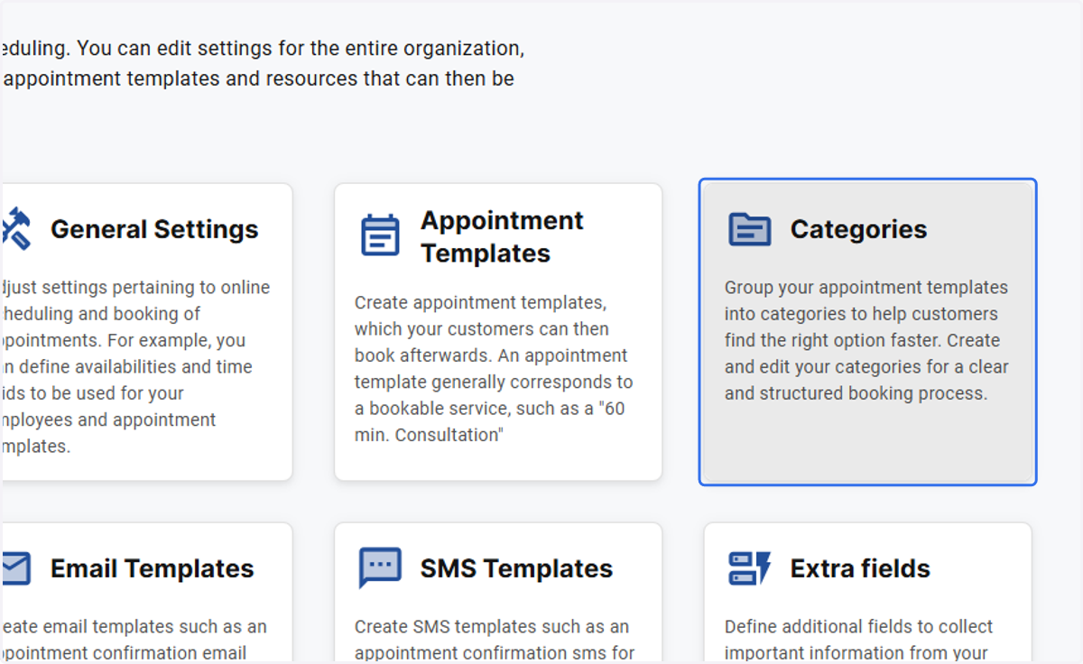 Click on Categories…