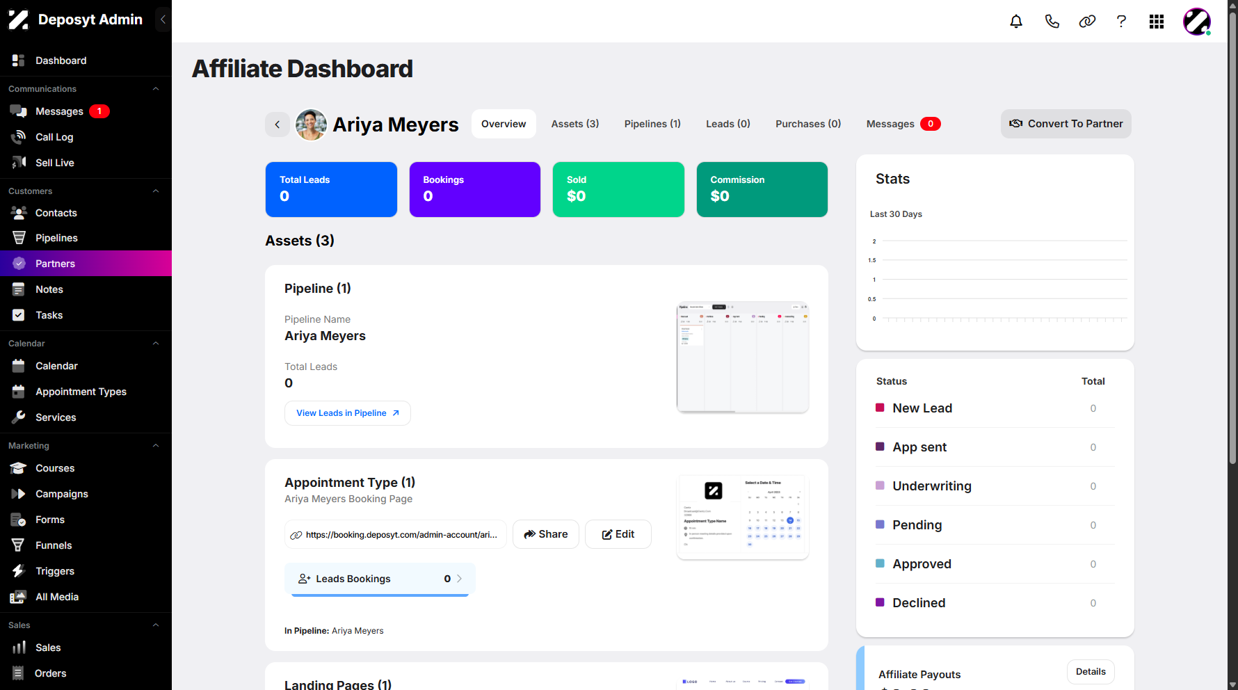 Step 5: Hover over and click the Convert to Partner button.