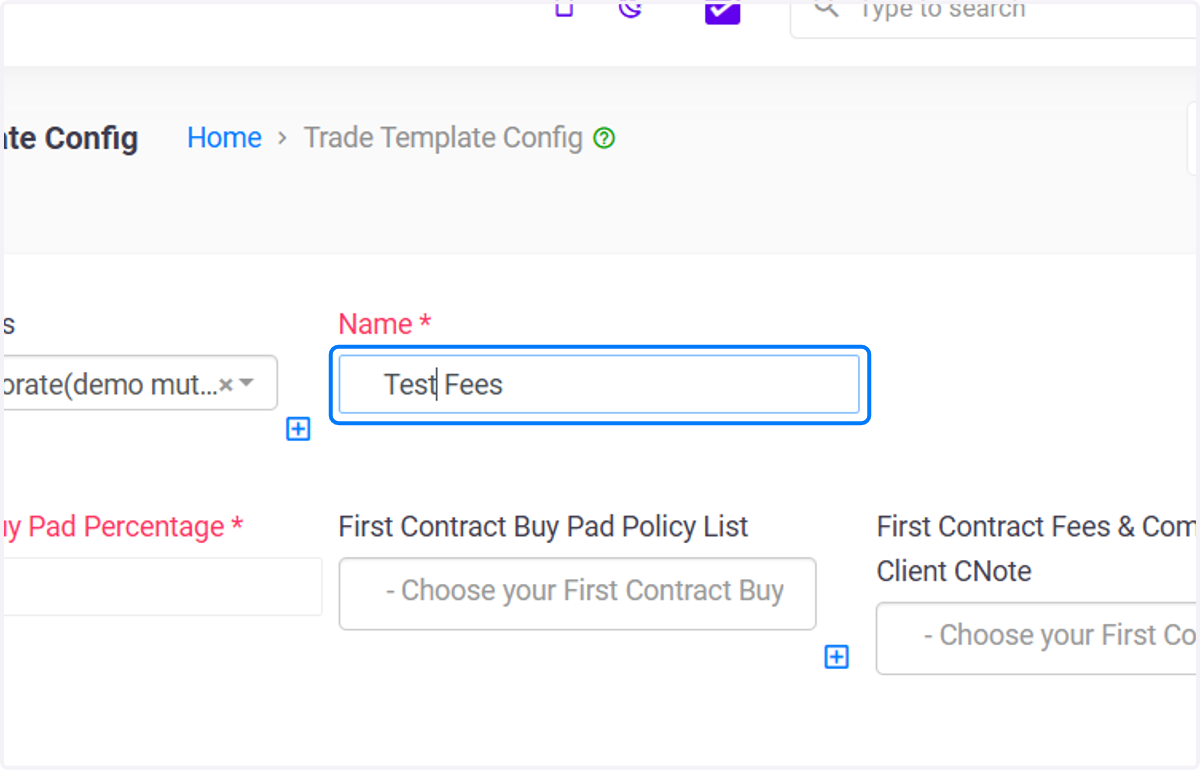 Edit Trade Config Name
