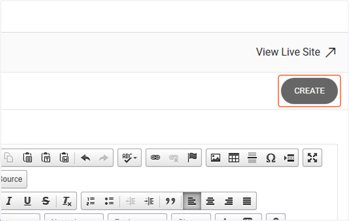 Click on CREATE to Save