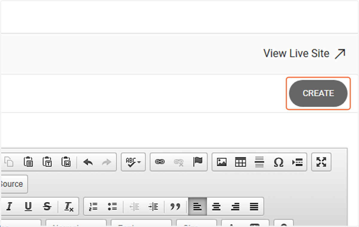 Click on CREATE to Save