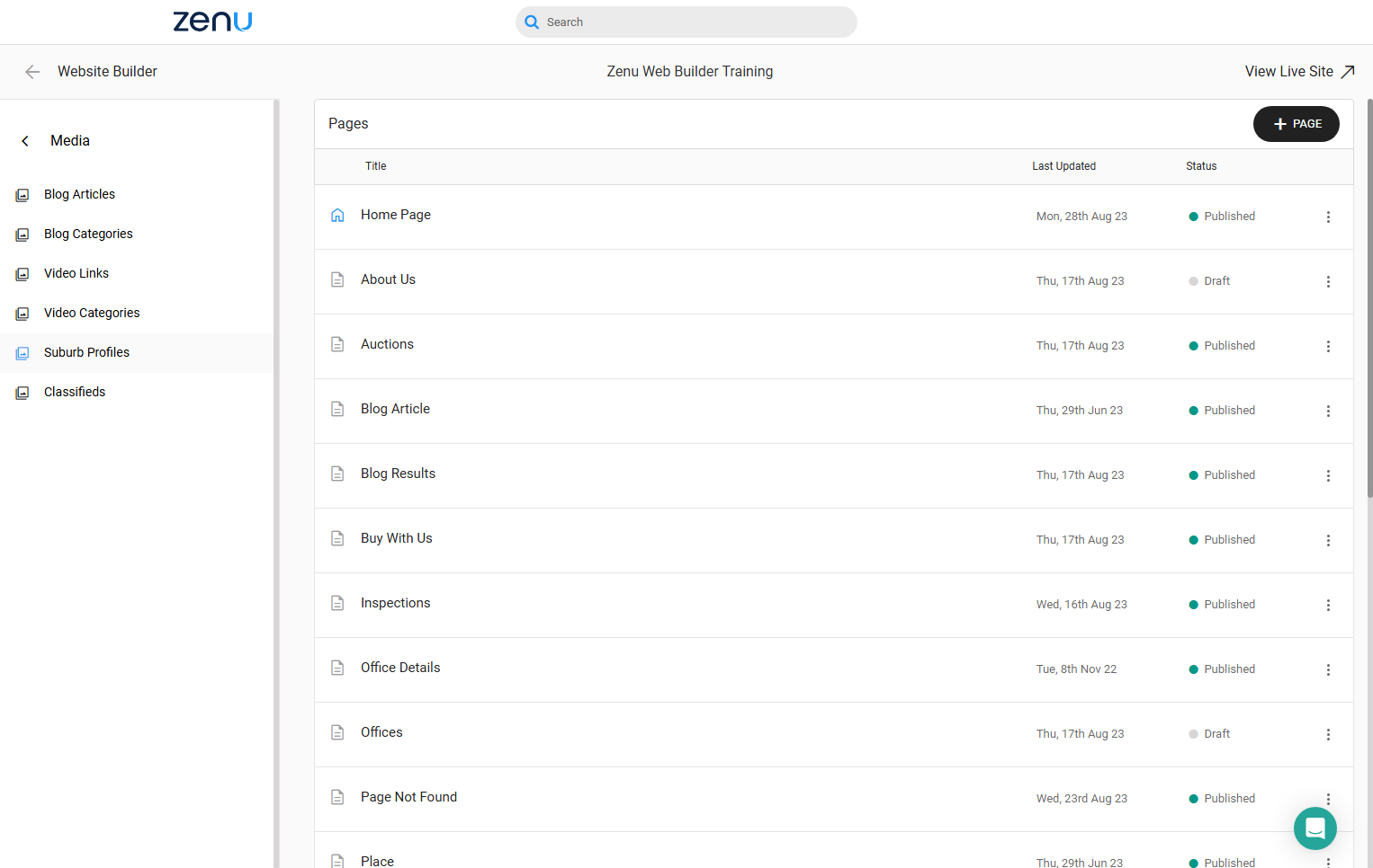 Click on and then click on Suburb Profiles