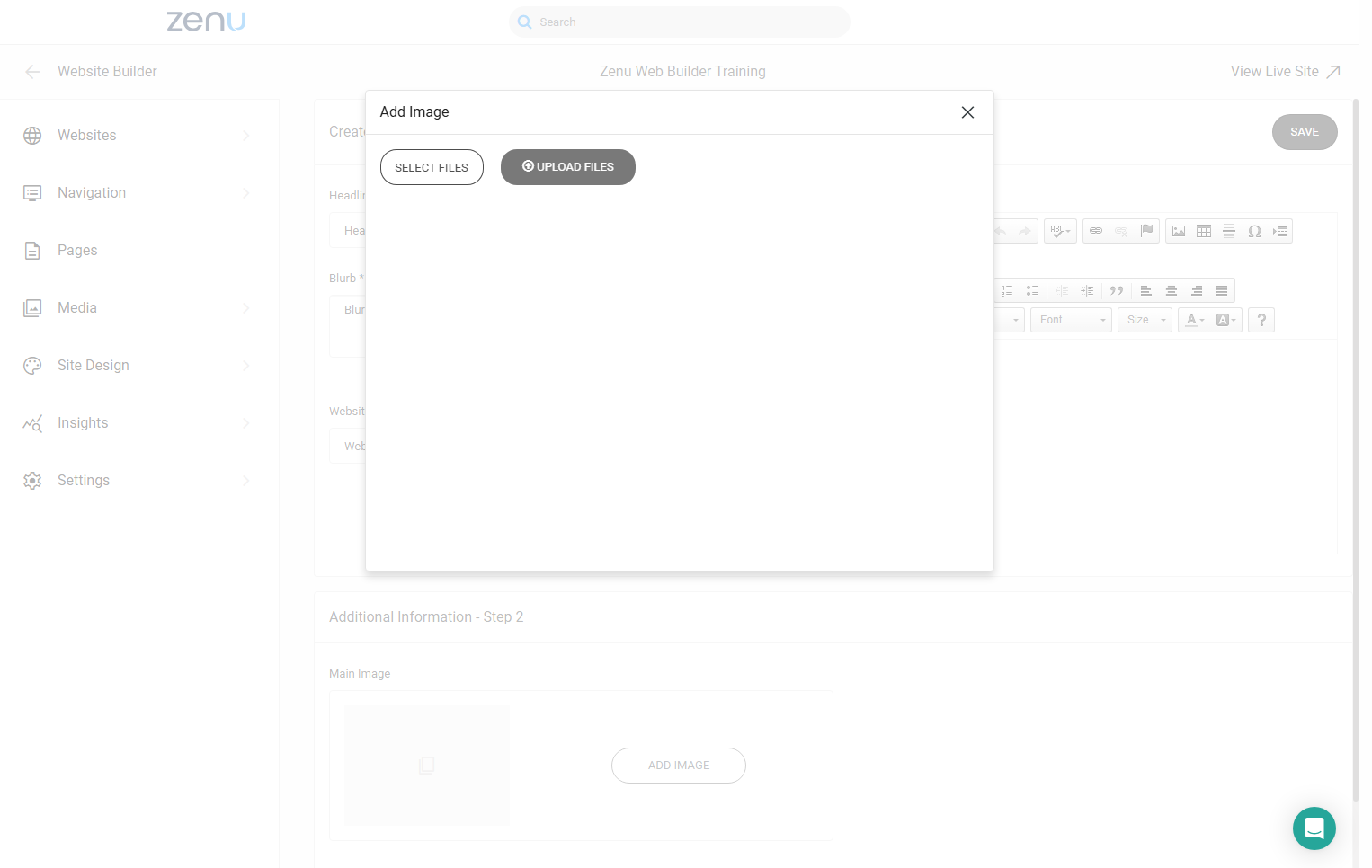 Click on SELECT FILES