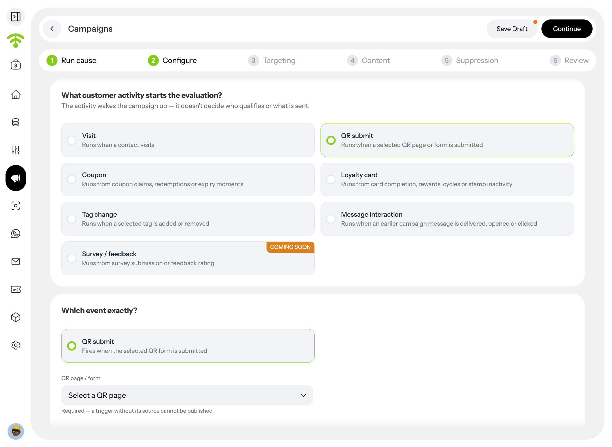 Configure Your Campaign Trigger