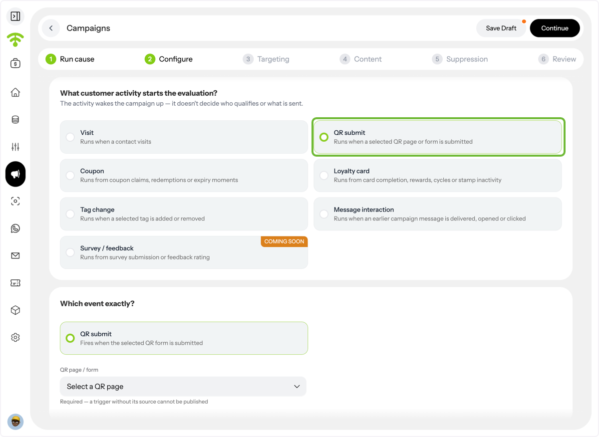 Configure Your Campaign Trigger