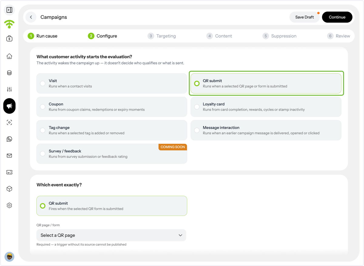 Configure Your Campaign Trigger