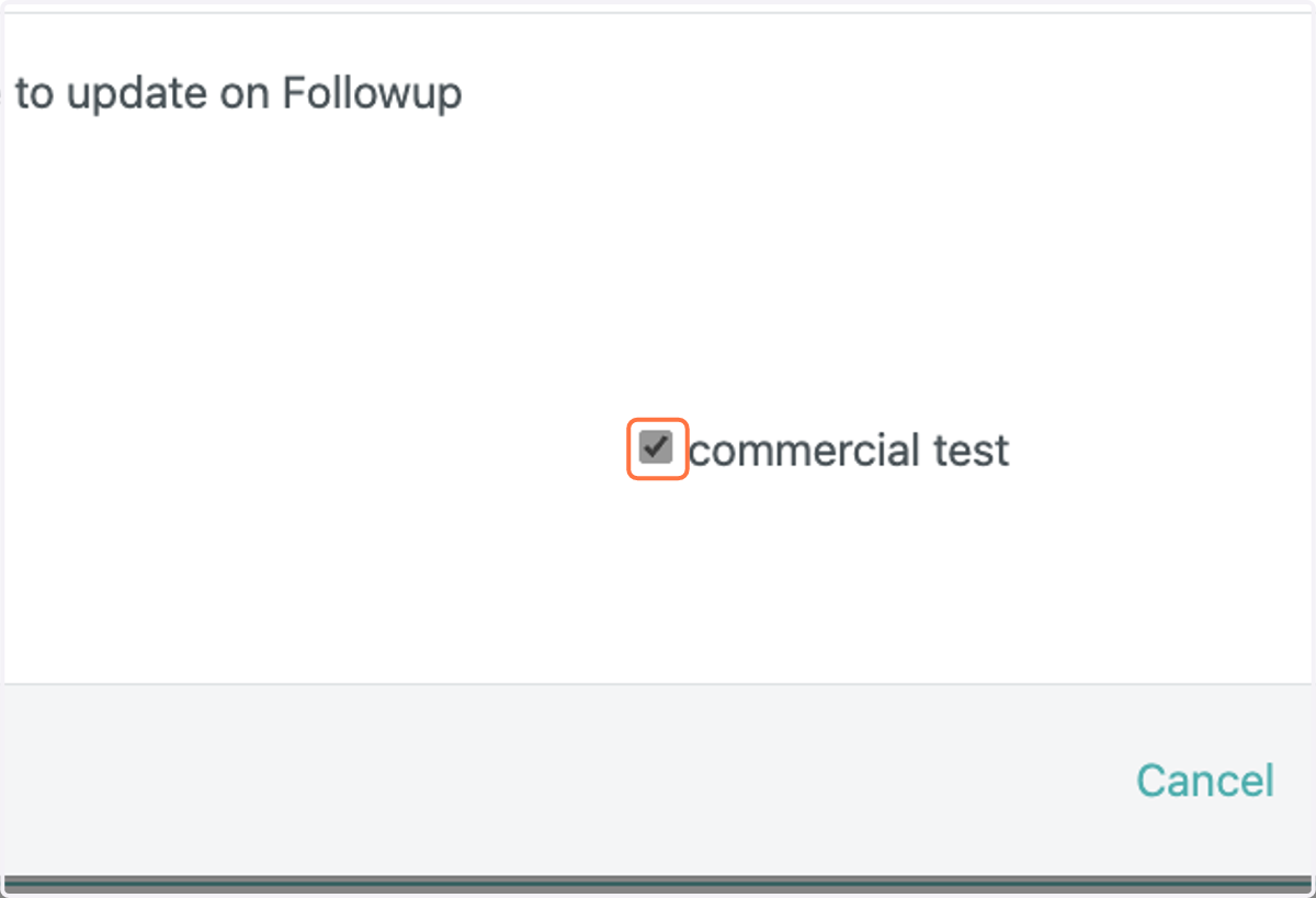 Check commercial test