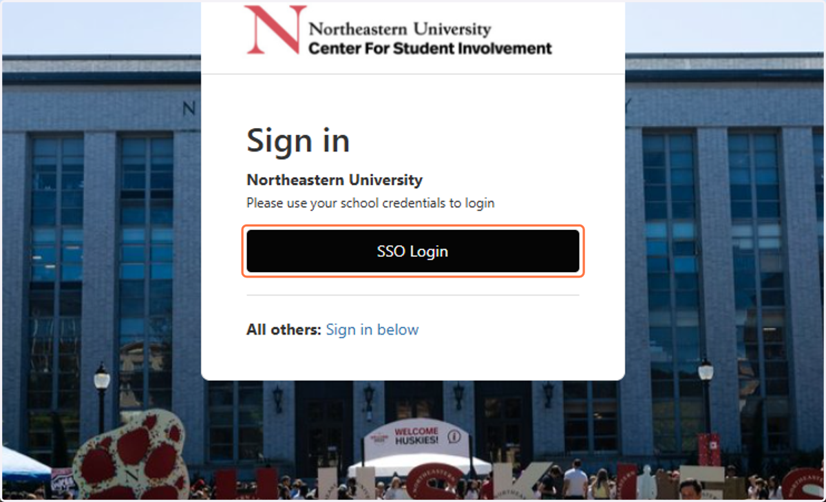 Click on SSO Login