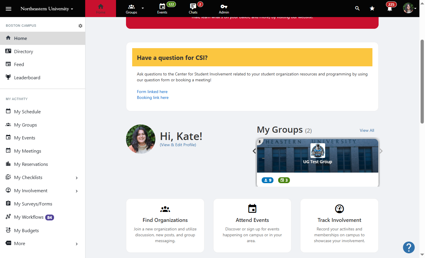 Click on your organization