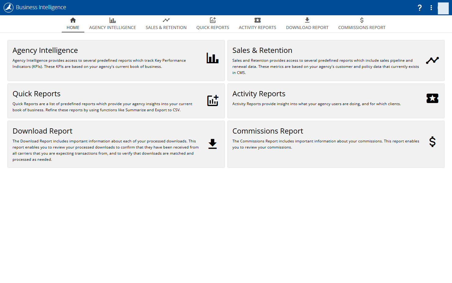 Click on Agency Intelligence