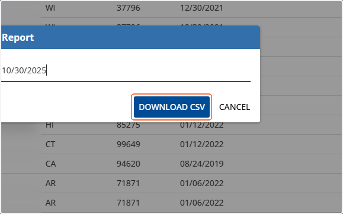 Drag highlighted button