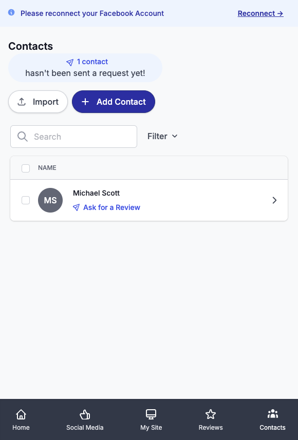 Click on Add Contact