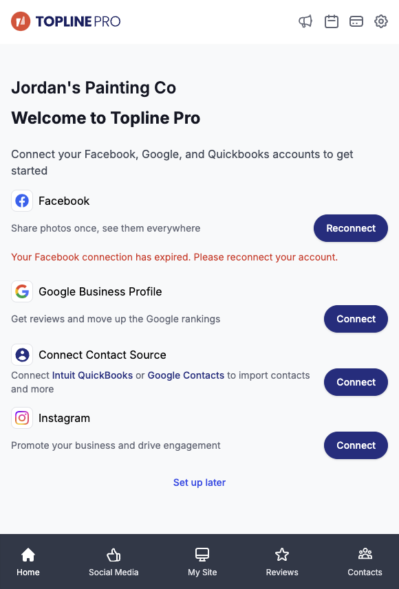 Click on Contacts