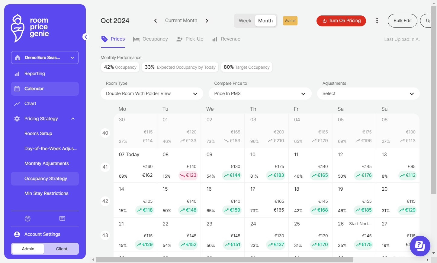 Click on Occupancy Strategy