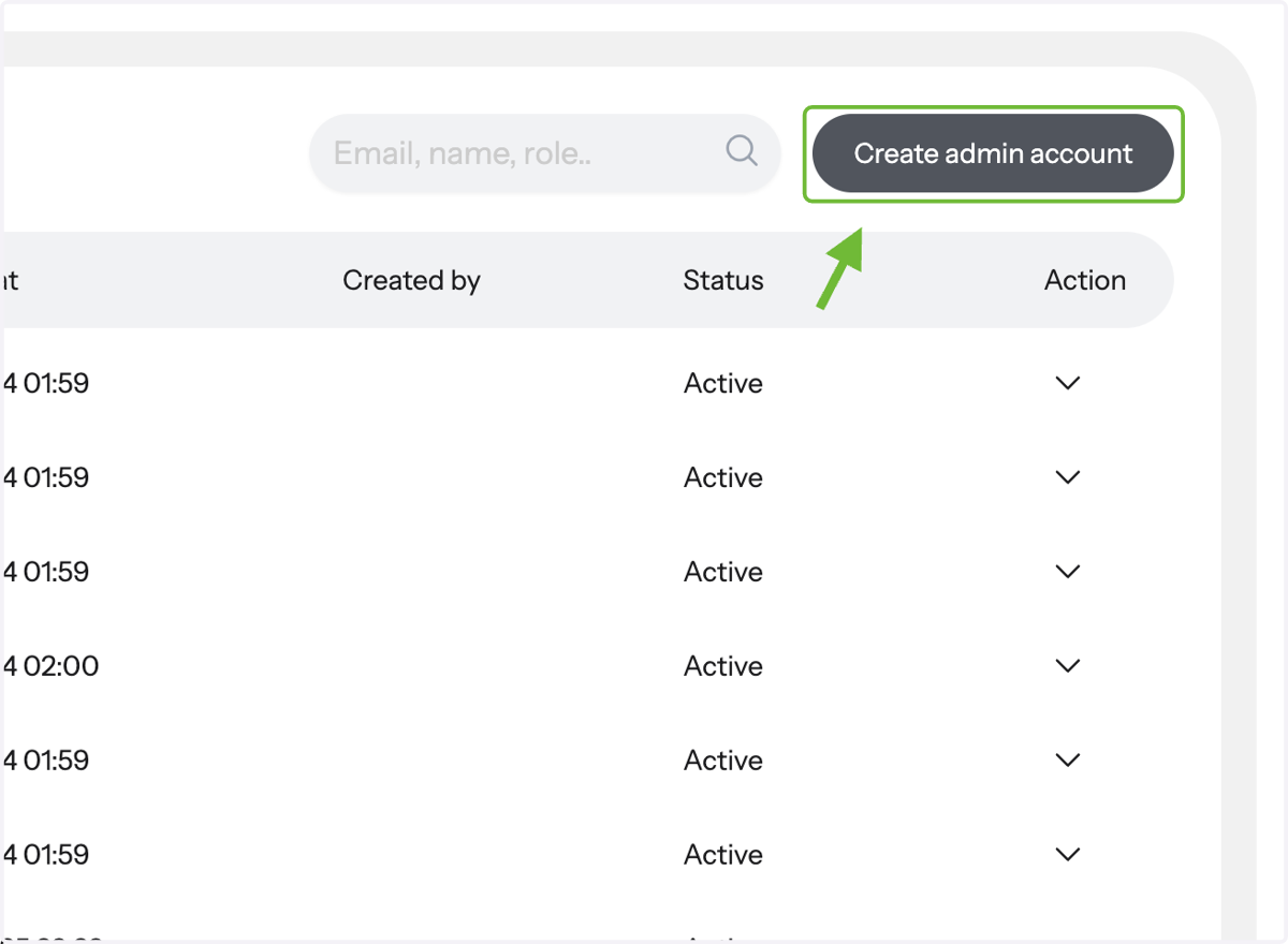 Start a New Admin Profile