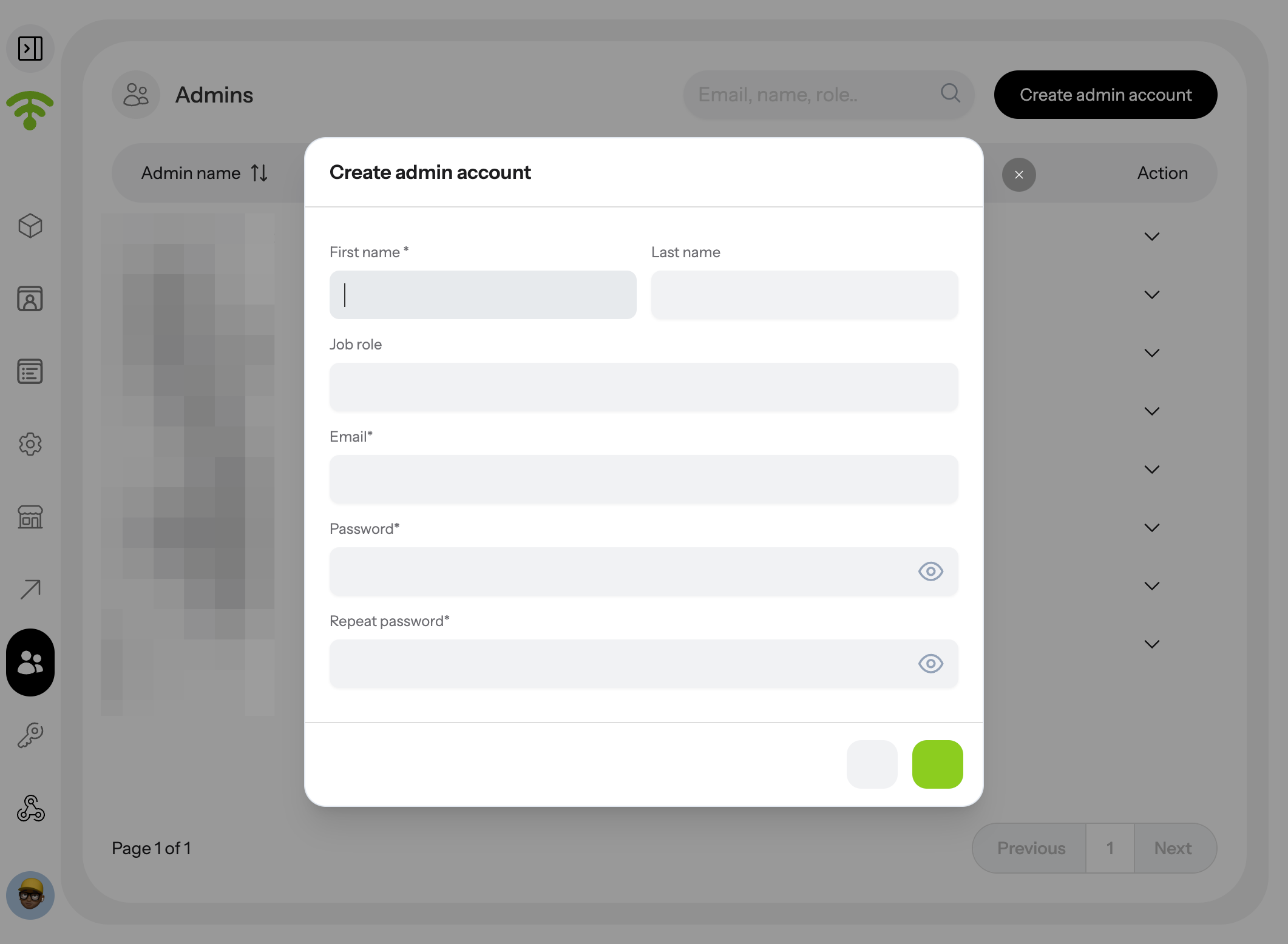 Complete the Admin Setup