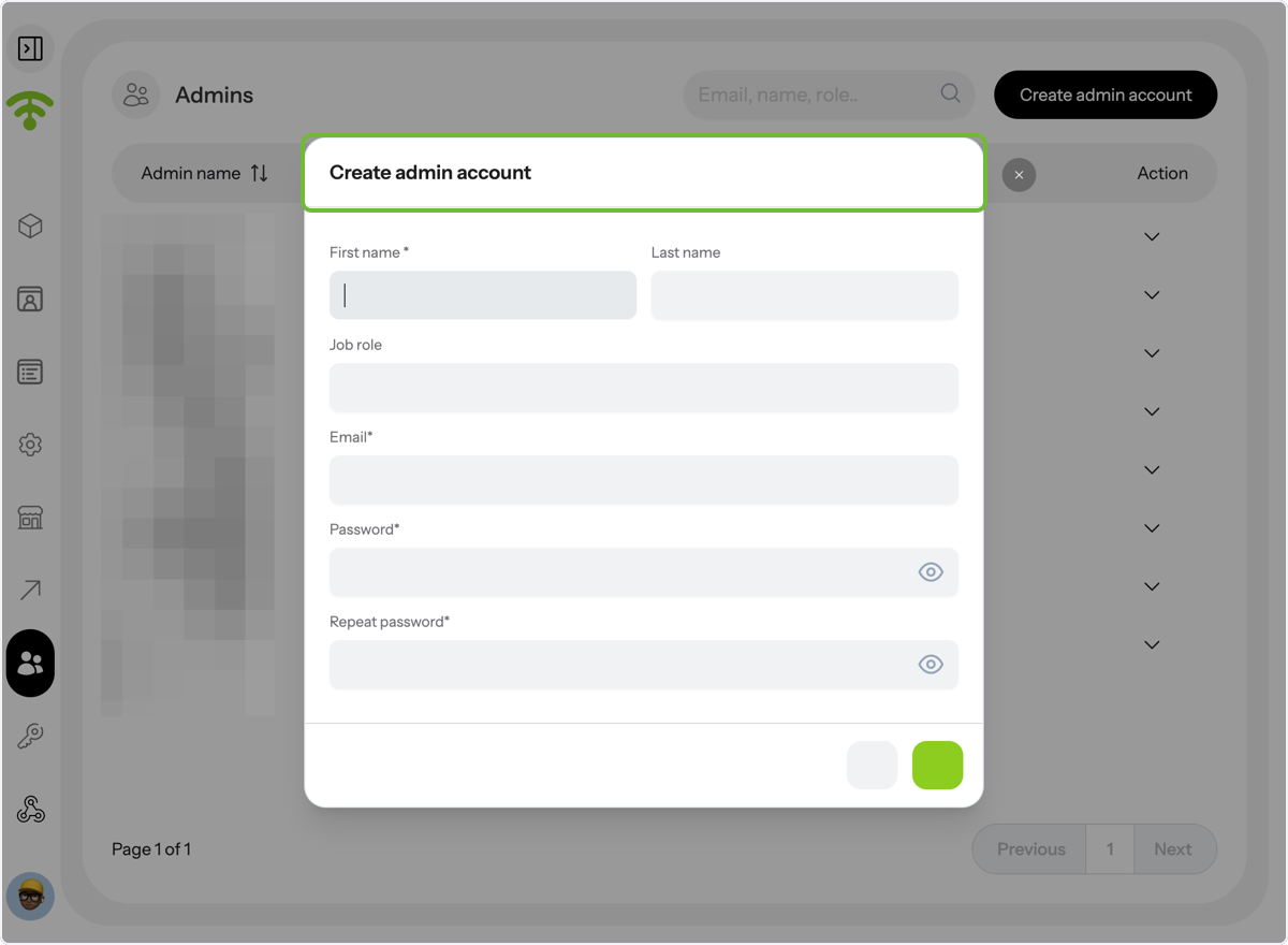 Complete the Admin Setup