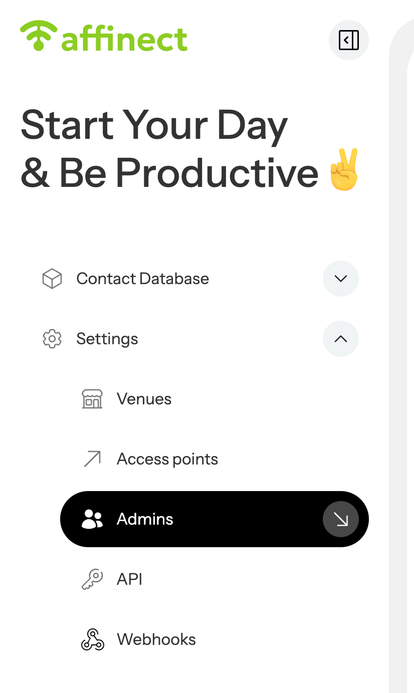 Access Admin Settings