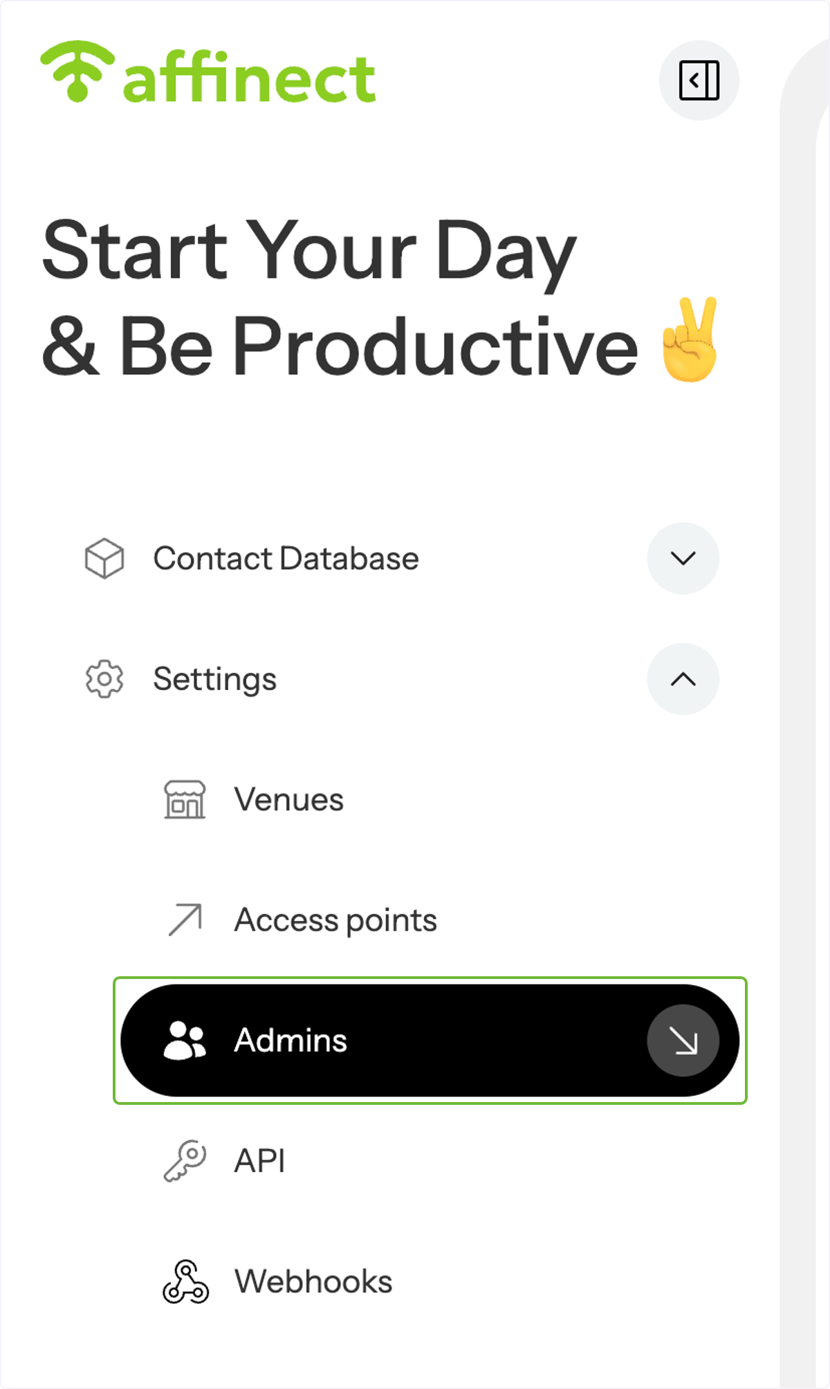 Access Admin Settings