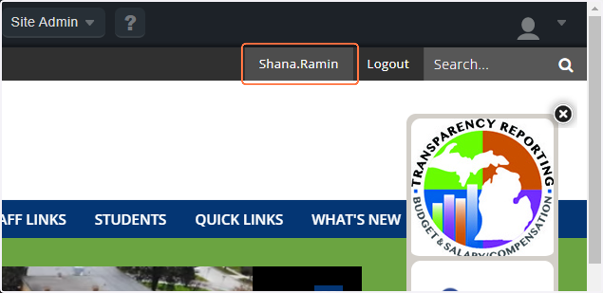 Click on your username in the upper right corner