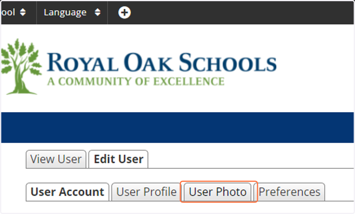 Click on User Photo