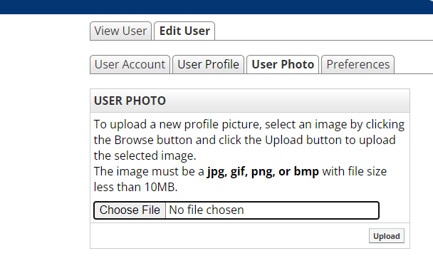 Click on User Profile