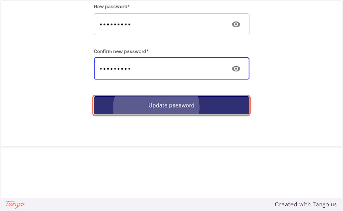 Click on Update password