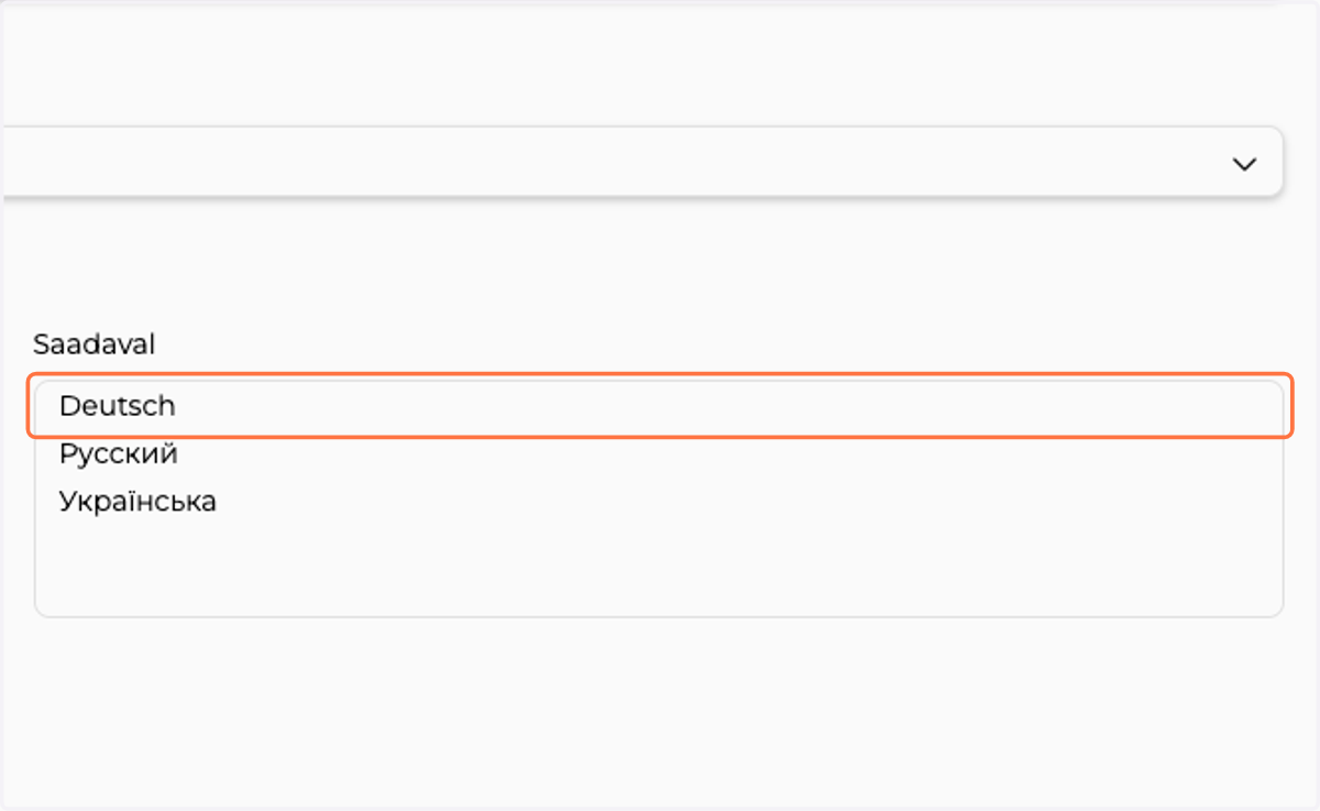 Click on Deutsch