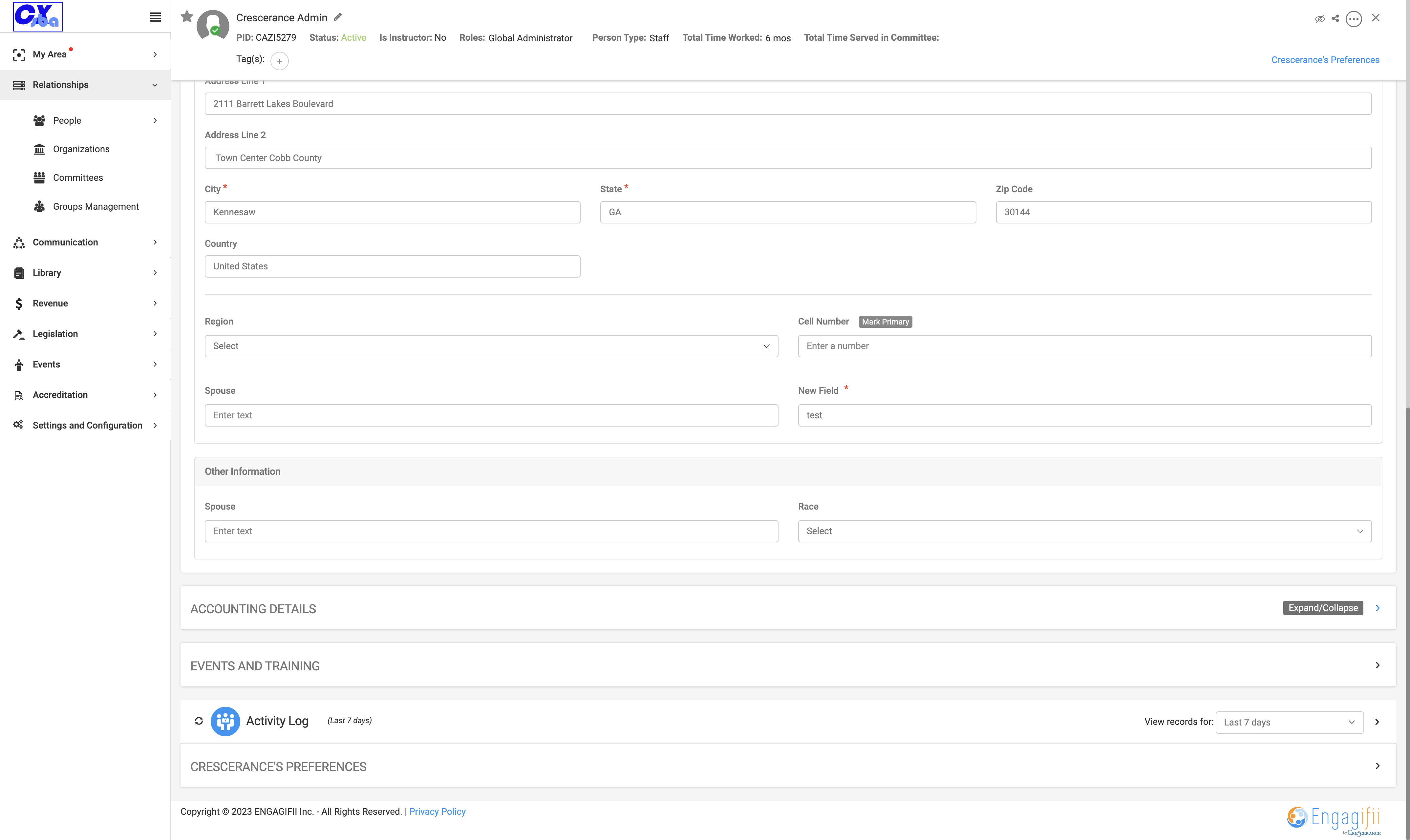 Click on Accounting - To see details about invoices