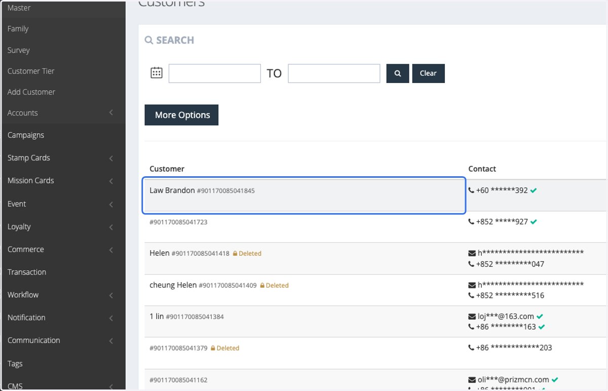 Select the profile you would like to add Tags on.