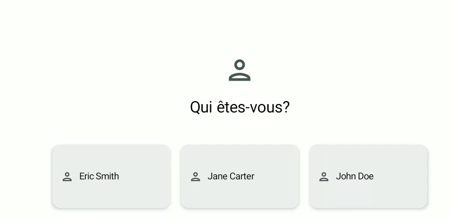 Cliquez sur votre nom