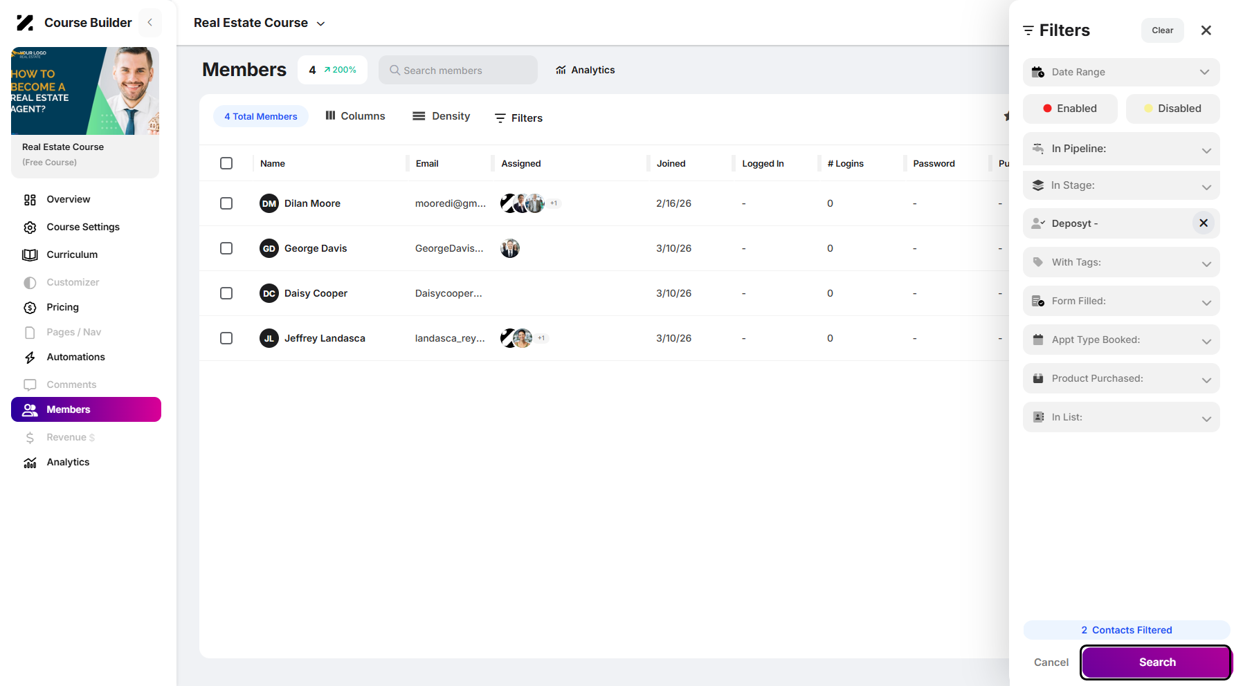 Step 9: Click Search to proceed.
