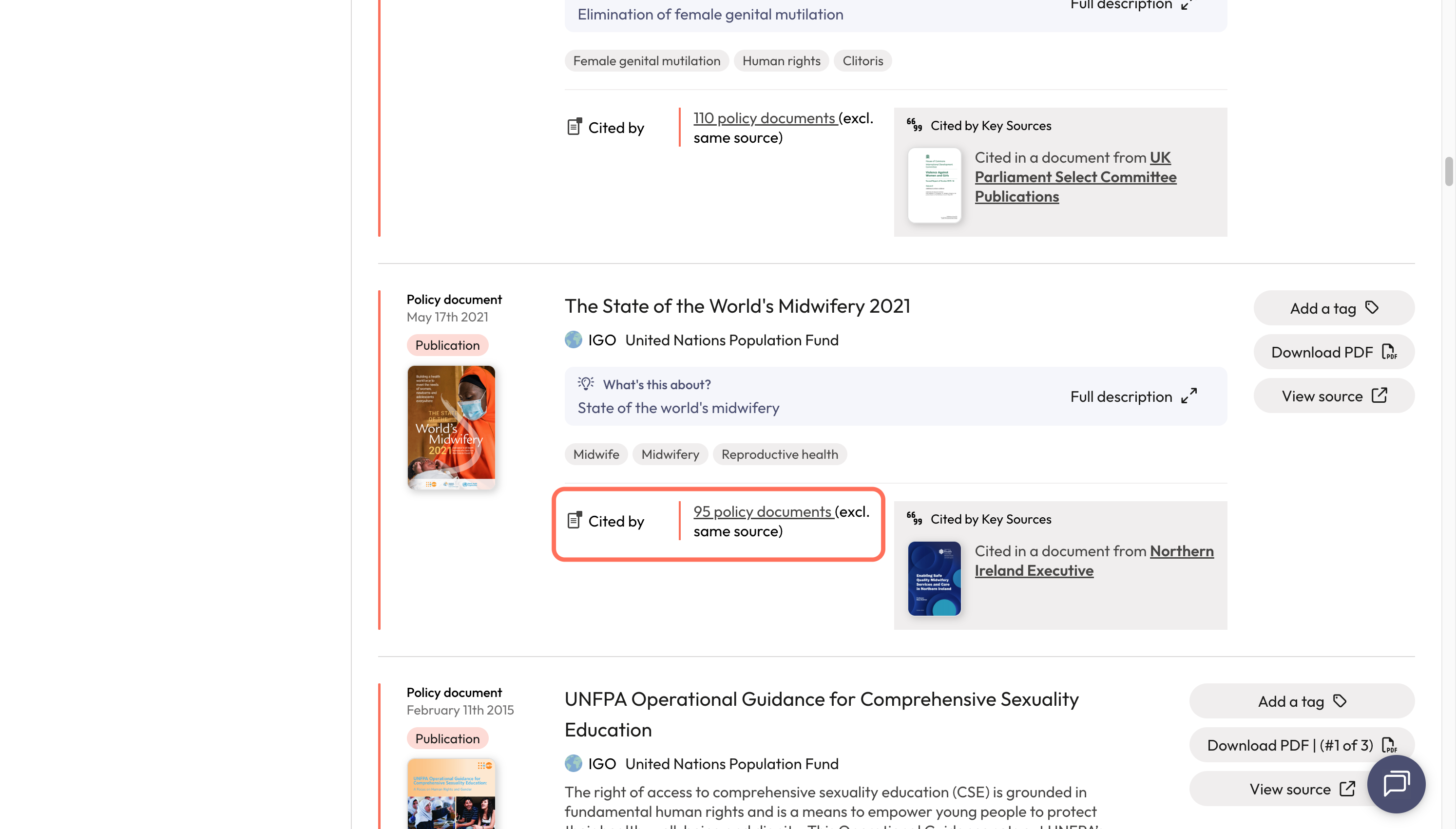 Find the policy document you want to follow citations for.