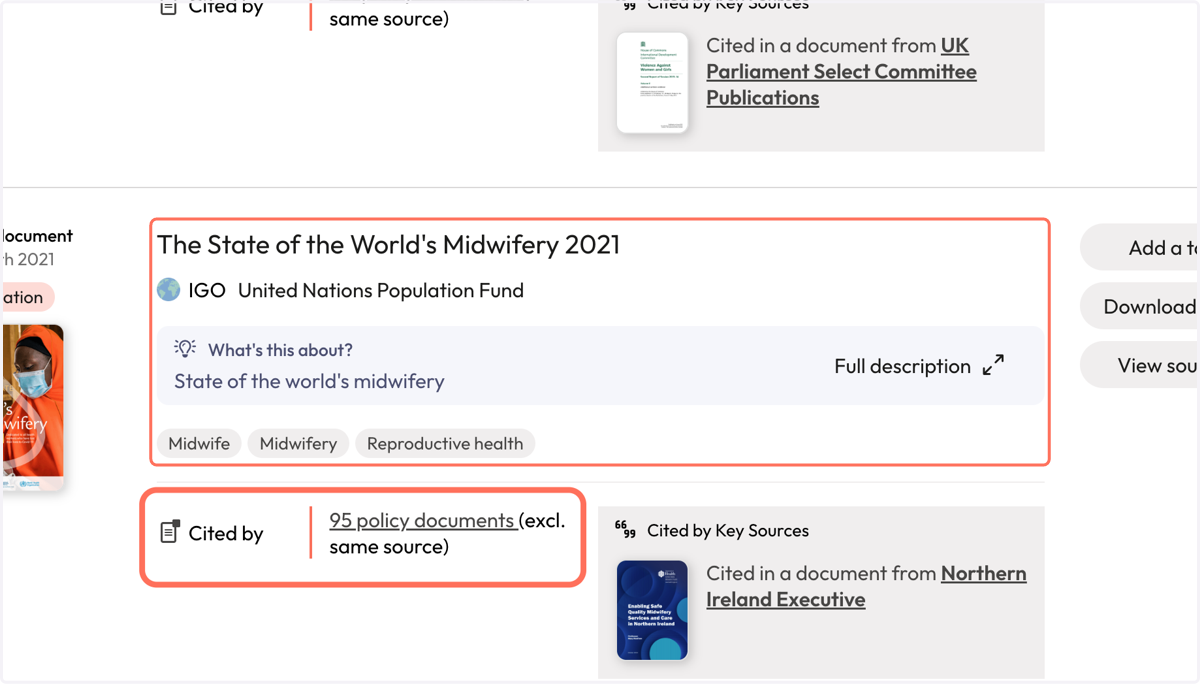Find the policy document you want to follow citations for.