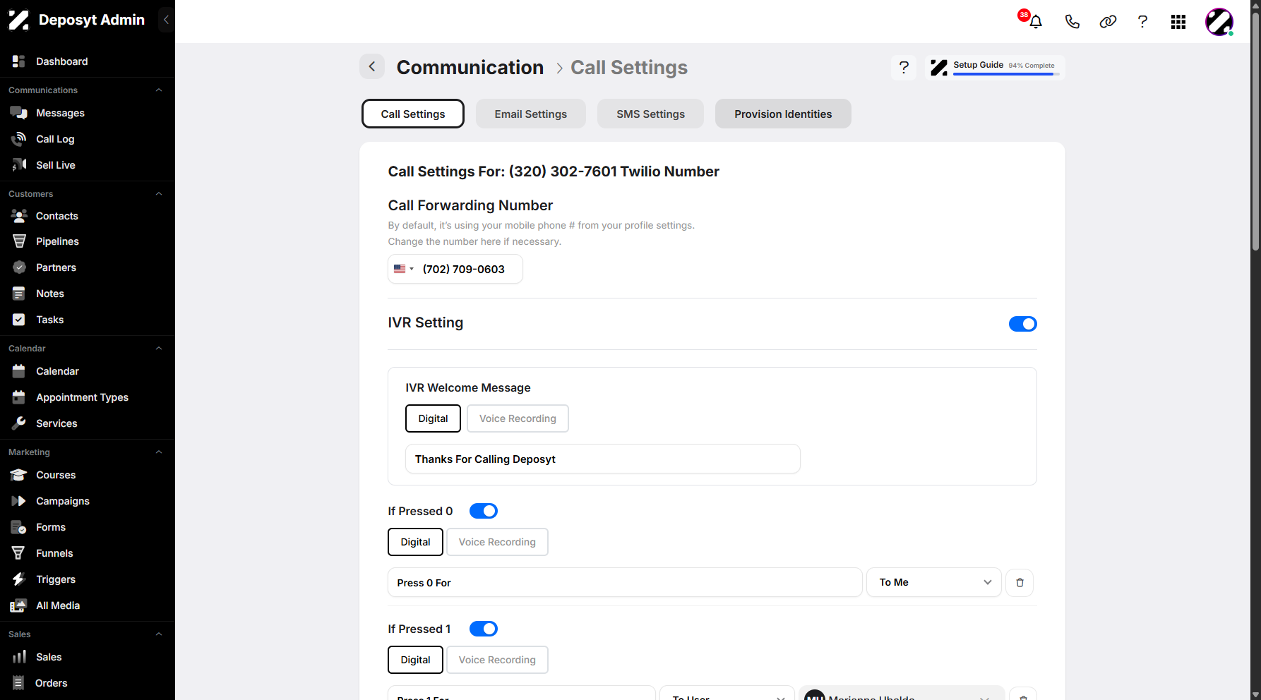 Step 5: Click on Provision Identities to access the section.