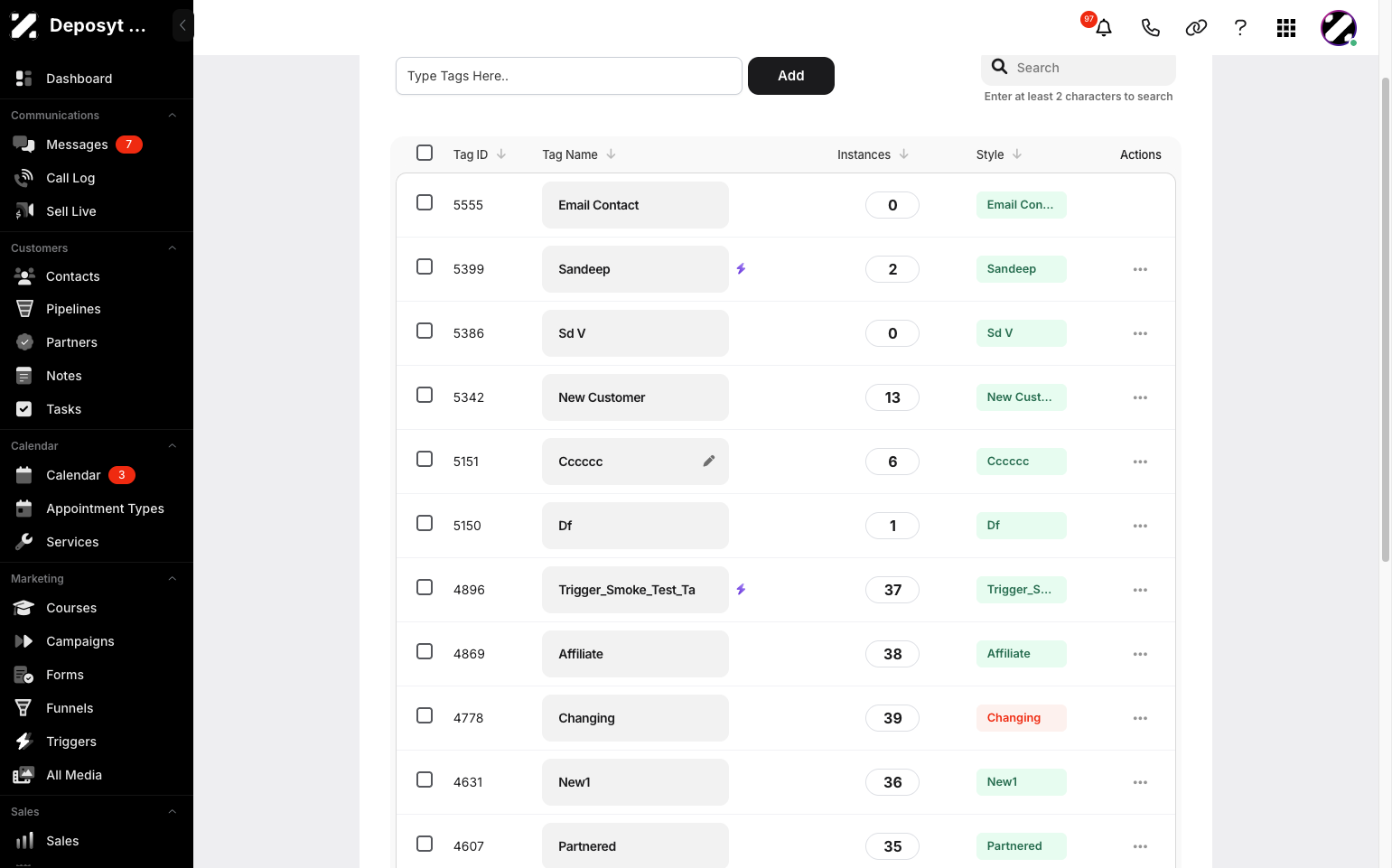 Step 7: If you want to edit the name of a tag, hover over the tag title and a pencil icon will appear. Click it to edit the name directly in the text box.