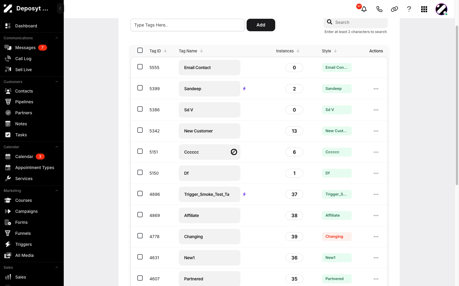 Step 7: If you want to edit the name of a tag, hover over the tag title and a pencil icon will appear. Click it to edit the name directly in the text box.