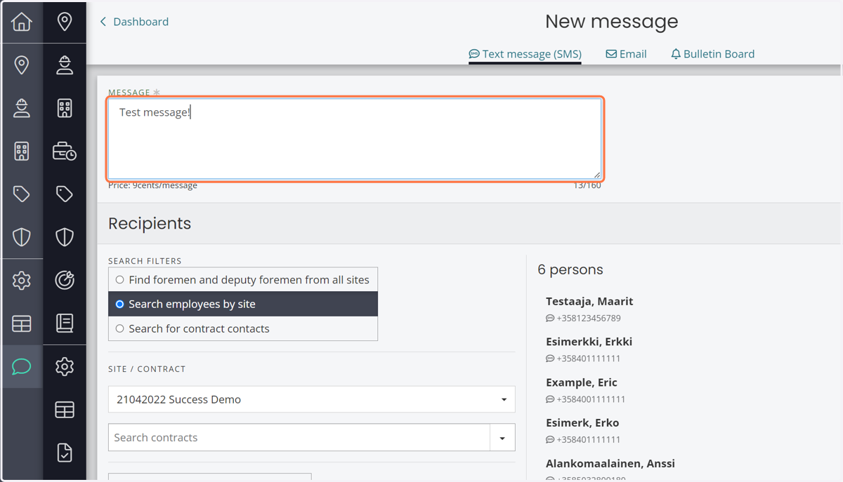 Type your message.