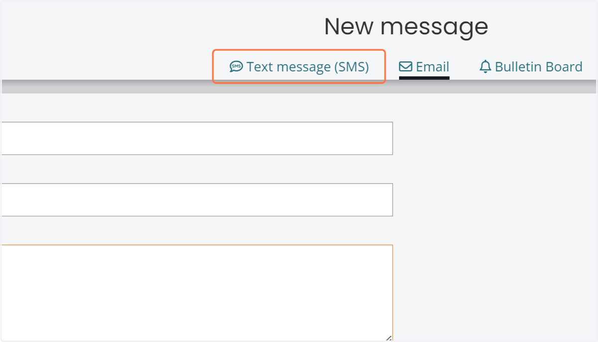 Click on Text message (SMS)