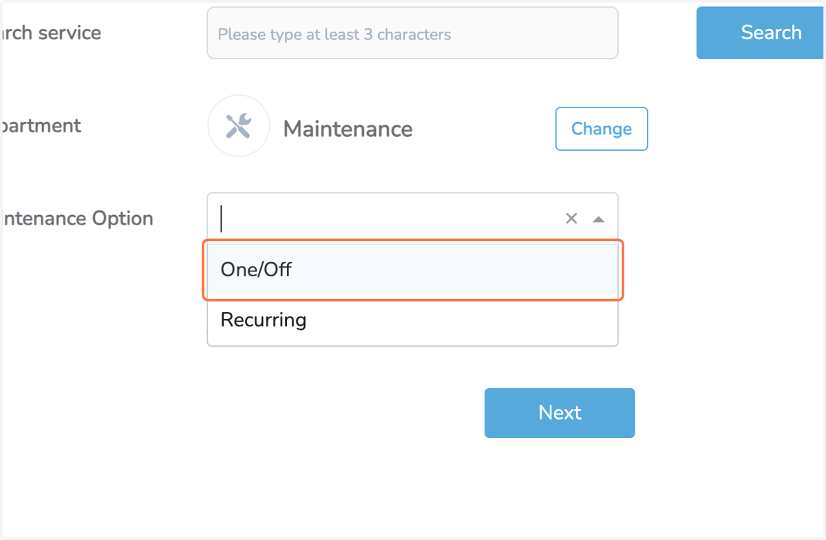 Click on One/Off