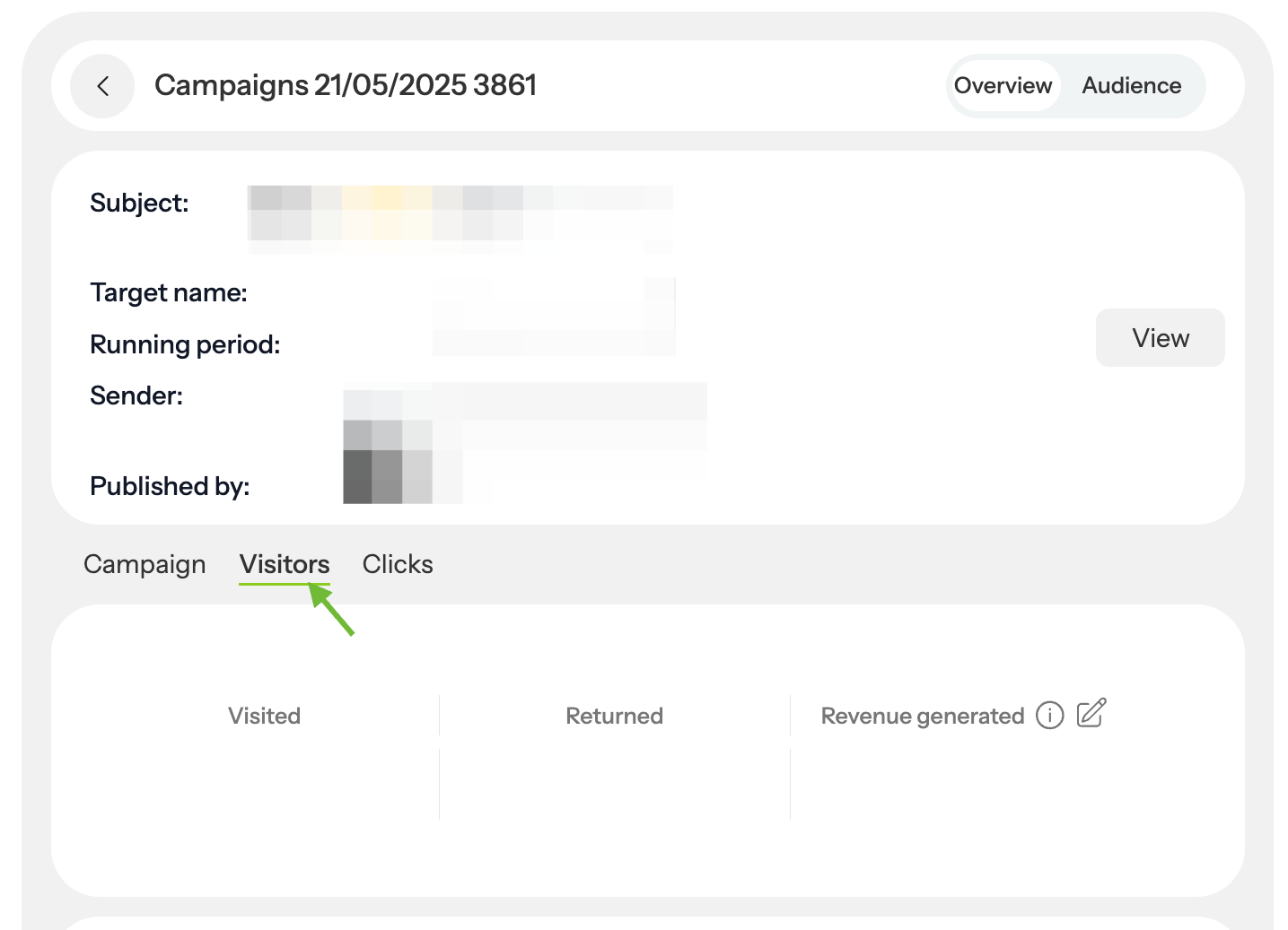 View Visitor Insights