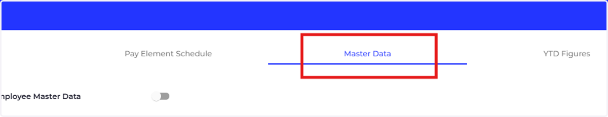 Click on Master Data
