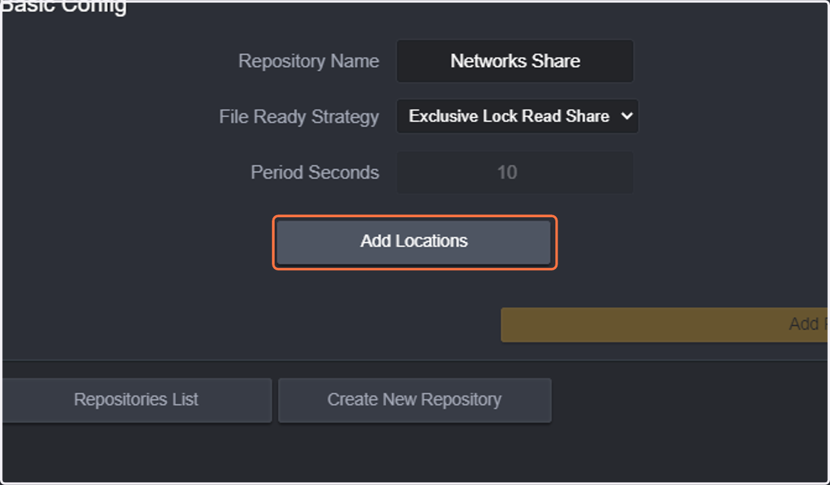Click on Add Locations.