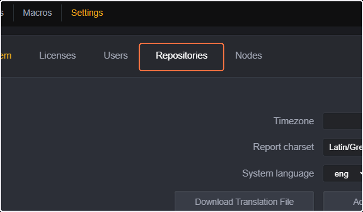 Click on Repositories.