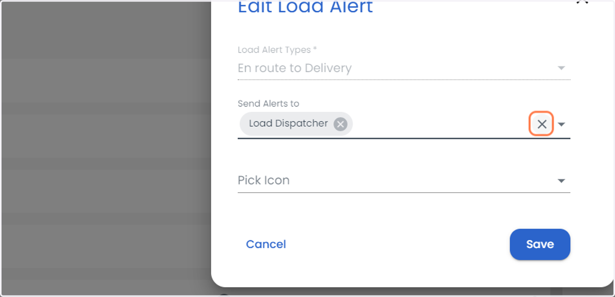 Click on Clear to remove the alerts associated with the Load Alert