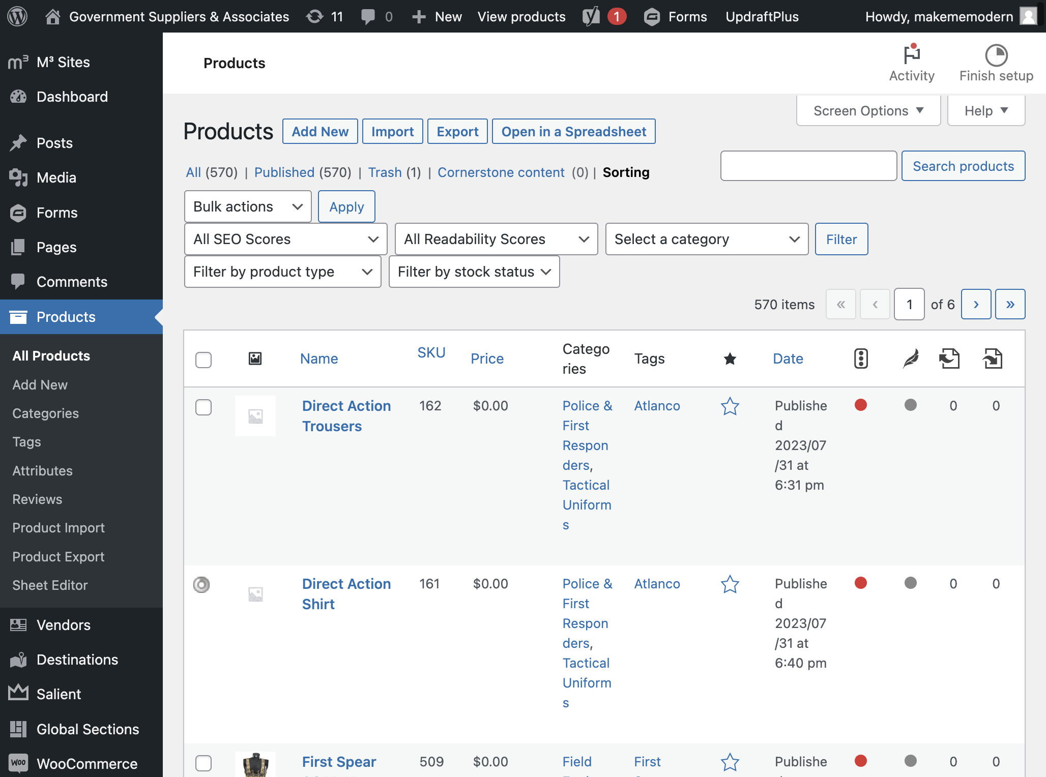 Drag the products into the correct order. The mouse icon will turn into a 4-sided arrow when you are able to drag the product around to a different order.