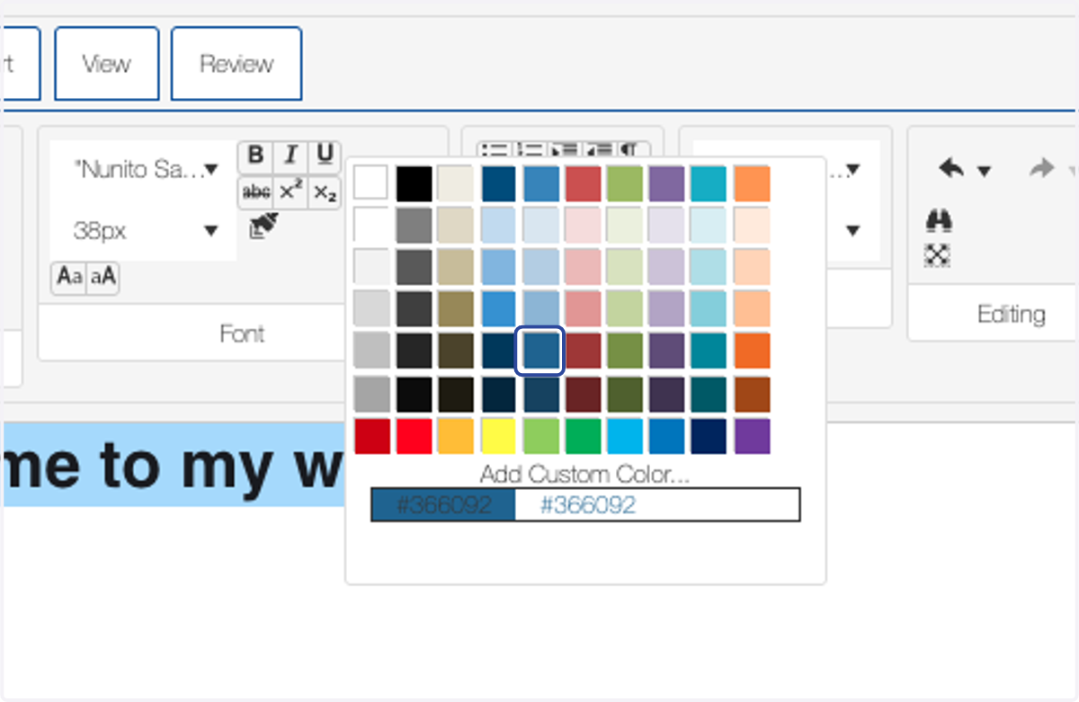 Now change the colour.