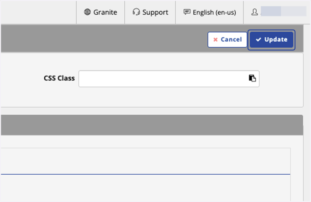 Click on Update - To complete your edits, click on Update.
