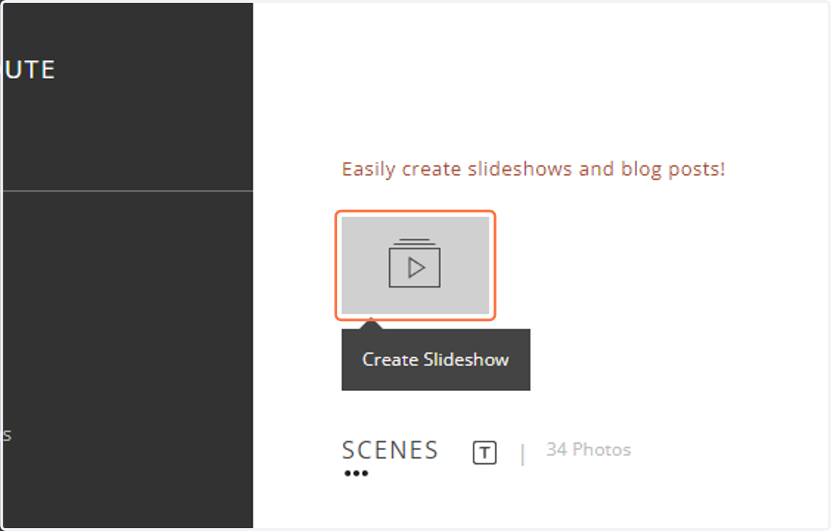 Click on "Create Slideshow".